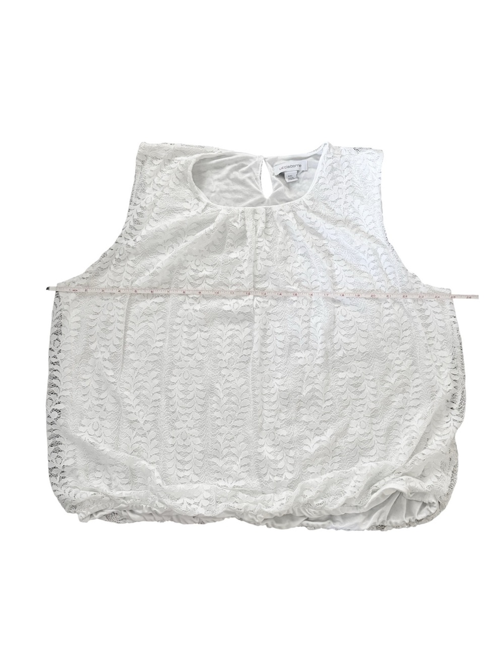 Liz Claiborne White Lace Sleeveless Camisole - Picture 5 of 6